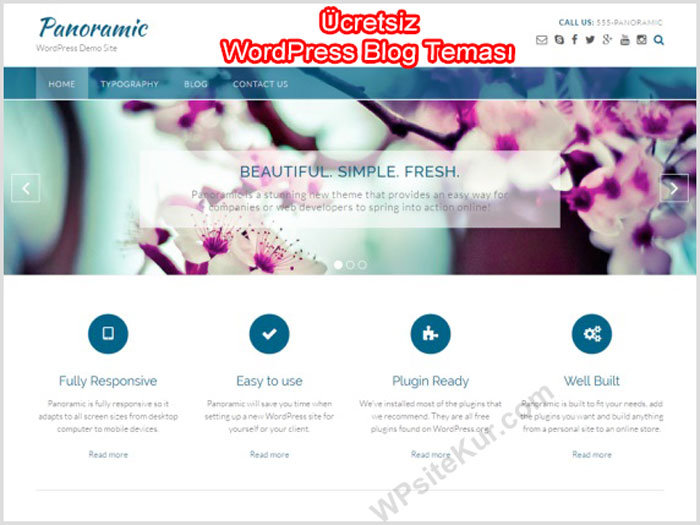 WordPress Blog Teması Ücretsiz Panoramic